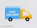 Delivery icon vector illustration element 3d rendering transparent eps Royalty Free Stock Photo