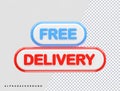 Delivery icon vector illustration element 3d rendering transparent eps Royalty Free Stock Photo
