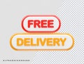 Delivery icon vector illustration element 3d rendering transparent eps Royalty Free Stock Photo
