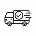 Delivery icon vector image. Royalty Free Stock Photo