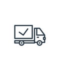 delivery icon vector from shopping and ecomerce concept. Thin line illustration of delivery editable stroke. delivery linear sign