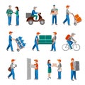 Delivery icons flat Royalty Free Stock Photo