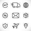 Delivery Icons Set line