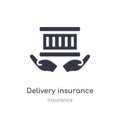 delivery insurance icon. isolated delivery insurance icon vector illustration from insurance collection. editable sing symbol can