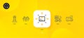 Delivery, Lighthouse and Hold box minimal line icons. For web application, printing. Vector