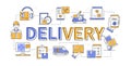 Delivery - line design style modern banner