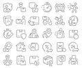 Delivery line icons collection. Thin outline icons pack. Vector illustration eps10 Royalty Free Stock Photo