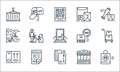 delivery line icons. linear set. quality vector line set such as food delivery, payment method, side up, supermarket, invoice,