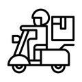 Delivery Line Style vector icon which can easily modify or edit Royalty Free Stock Photo