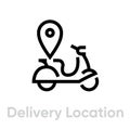 Delivery Location icon. Editable Line Vector.