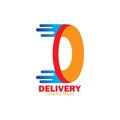 Delivery logo design Royalty Free Stock Photo