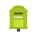 Delivery mailbox icon flat isolated vector Royalty Free Stock Photo