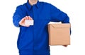 Delivery man. Royalty Free Stock Photo