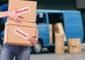 Delivery man. Royalty Free Stock Photo