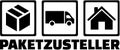 Delivery man. German job title with icons.