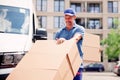 Delivery Man With Handtruck