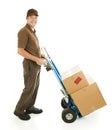 Delivery Man or Mover with Dolly Royalty Free Stock Photo