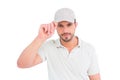 Delivery man wearing cap Royalty Free Stock Photo