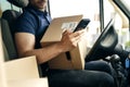 Delivery man at work Royalty Free Stock Photo