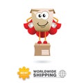 Delivery mascot. Shipping concept design vector.