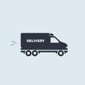 Delivery minivan icon. vector simple symbol in flat style