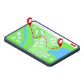 Delivery online route icon isometric vector. Fast speed