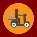 Delivery package icon in trendy flat style isolated on grey background. Delivery symbol for your design, logo, UI. Vector illustra Royalty Free Stock Photo