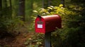 delivery package in mailbox Royalty Free Stock Photo