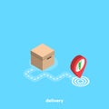 Delivery of the parcel to the specified address Royalty Free Stock Photo