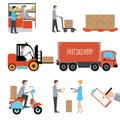 Delivery person freight logistic business industry.