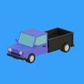 delivery pickup truck 3d object isometric