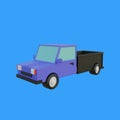 delivery pickup truck front look 3d object