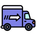 Delivery Pickup Truck icon, transportation related vector