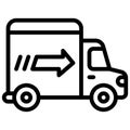 Delivery Pickup Truck icon, transportation related vector