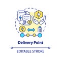 Delivery point concept icon