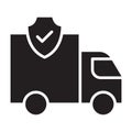 Delivery protection, shield, cargo, delivery fully editable vector icon Royalty Free Stock Photo