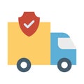 Delivery protection, shield, cargo, delivery fully editable vector icon Royalty Free Stock Photo