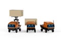 Delivery robots carry boxes Royalty Free Stock Photo
