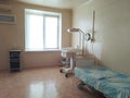 Delivery room with gynecological gurney for childbirth. Modern ward for childbirth Royalty Free Stock Photo