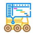 delivery scheduler autonomous color icon vector illustration