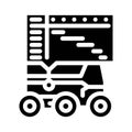 delivery scheduler autonomous glyph icon vector illustration
