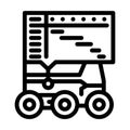 delivery scheduler autonomous line icon vector illustration