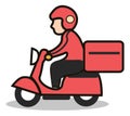 Delivery scooter icon