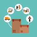 Delivery service design Royalty Free Stock Photo