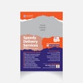 delivery service flyer design template Royalty Free Stock Photo