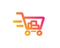 Delivery Service icon. Shopping cart sign. Vector Royalty Free Stock Photo