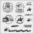 Delivery Service labels, emblems, badges and design elements. 24 Hours delivery.