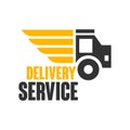 Delivery service logo design template, vector Illustration on a white background Royalty Free Stock Photo