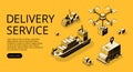 Delivery service transport vector illustration