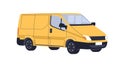 Delivery service van. Cargo auto transport. Freight minibus, delivering goods, shipment. Minibus, freight carrier